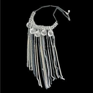 Anthropologie Tri-color Recycled Metal Bib Necklace New